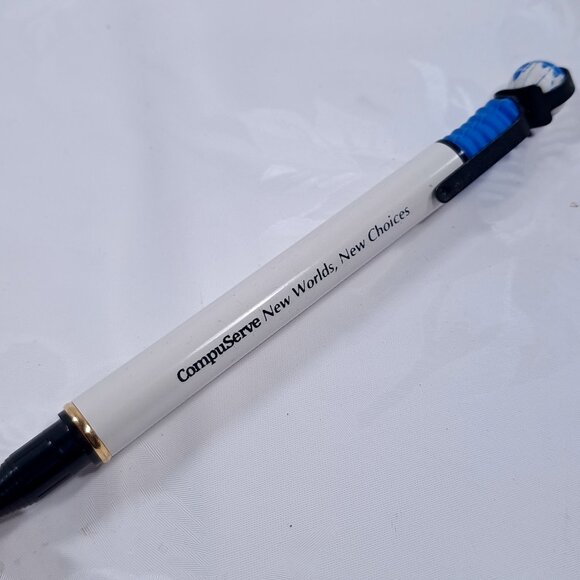 Vintage CompuServe New World New Choices Ballpoint Pen world spinning globe - Picture 1 of 10
